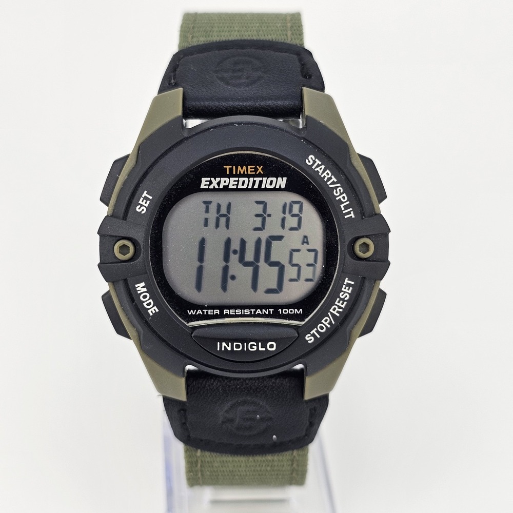 Timex Expedition Men's Watch 42MM Army Green Nylon Bands New Battery